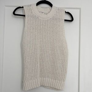 A&F Sleeveless Knit Sweater - Cream